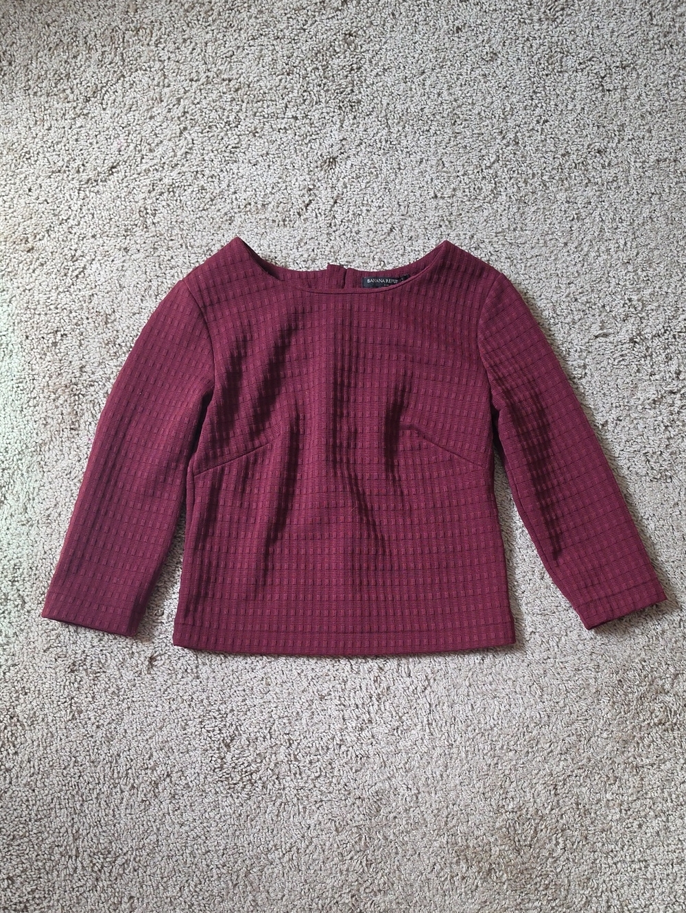 Banana Republic Maroon/burgandy Textured Top